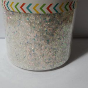 Glitter Shaker 8oz Disco White Snow with Colors
